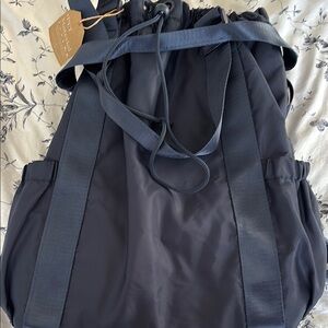 Navy Blue travel backpack and belt bag-NWT
